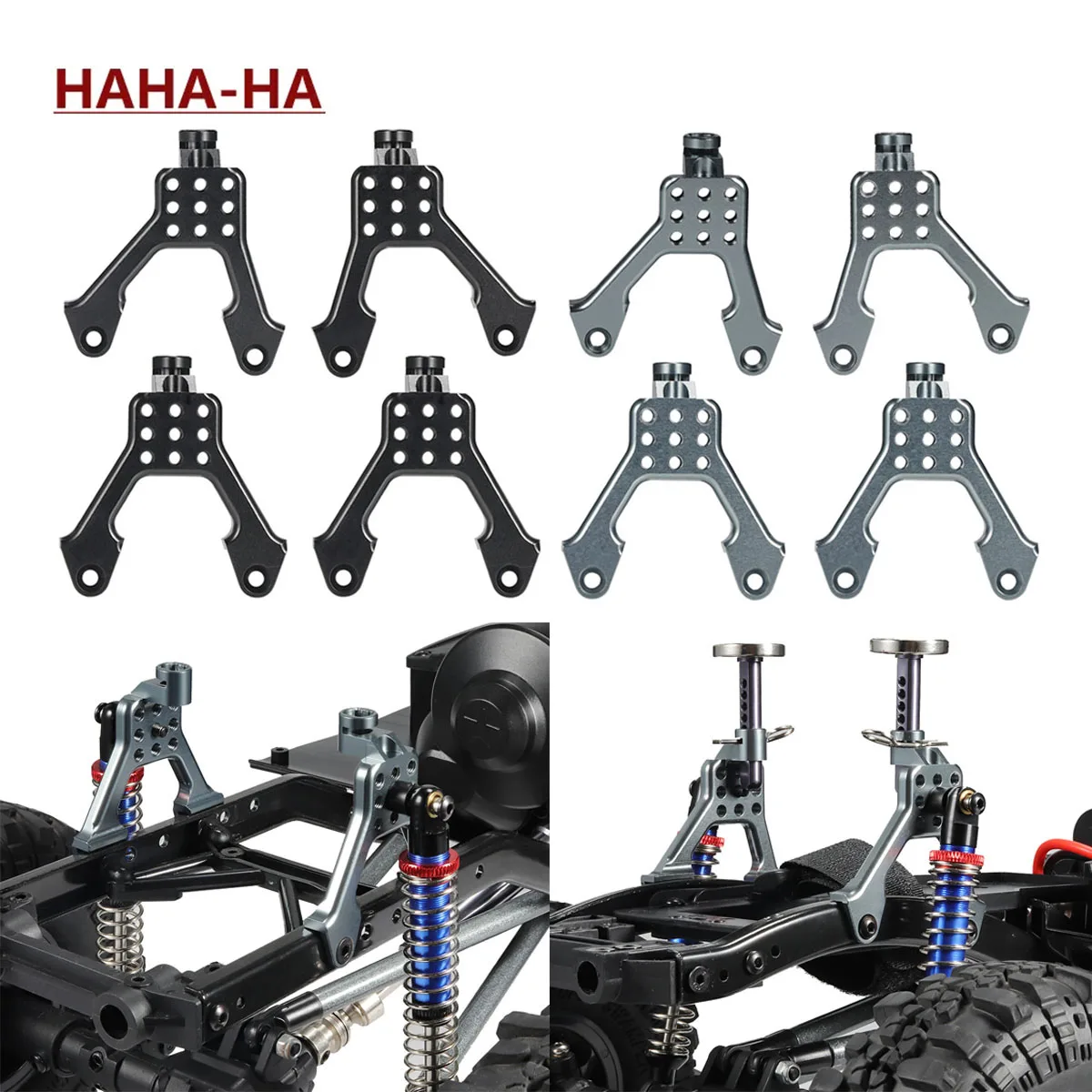 Rc Rock Crawler - 4Pcs Aluminum Front Rear Shock Tower