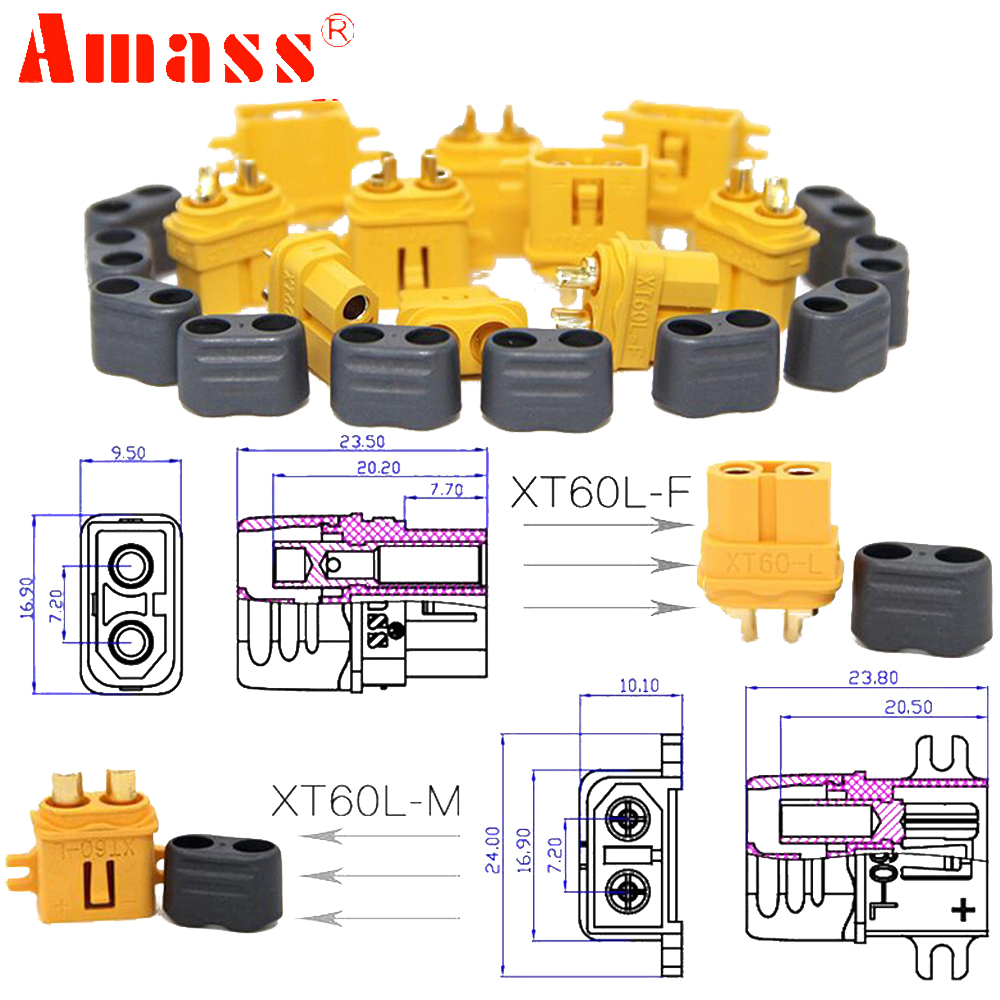 Drone Rc Truck - 5Pair Amass XT60-L XT60L Bullet Connectors