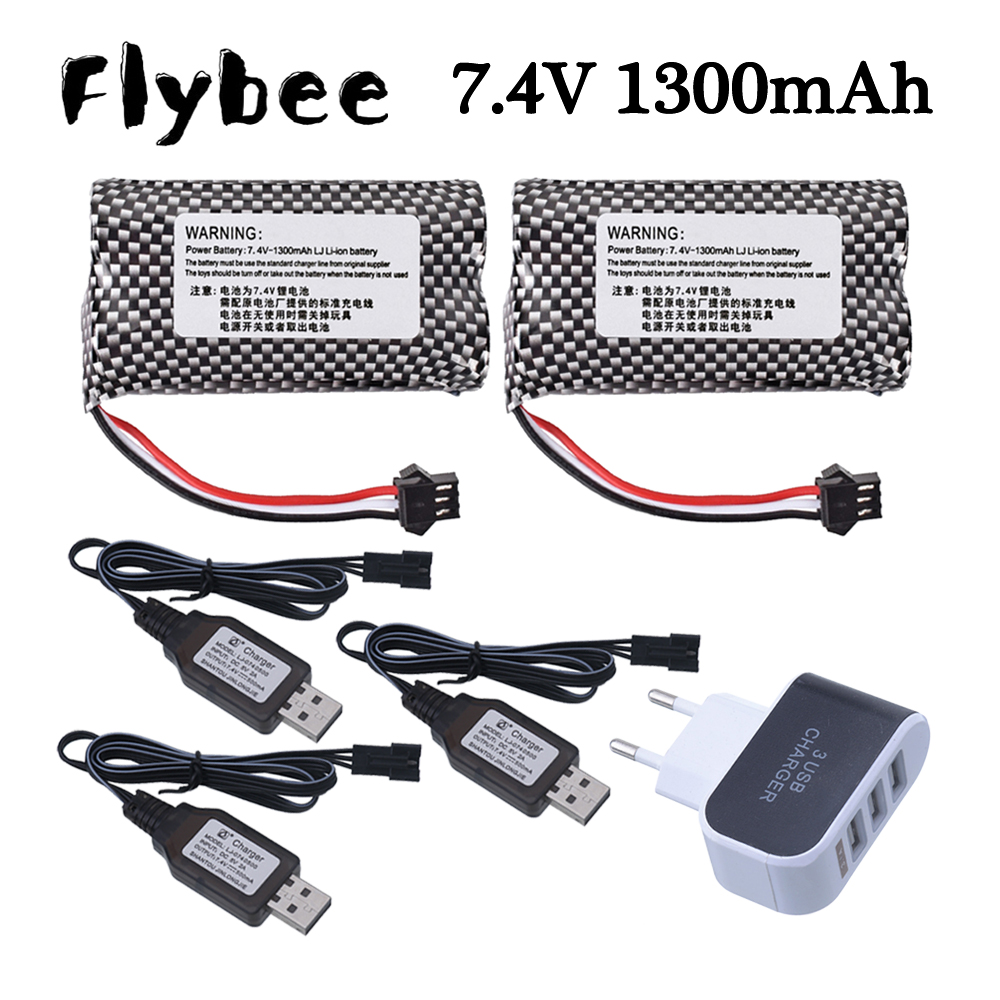 7.4V 1300mAh Li-ion Battery SM - Lipo Battery Charger recension och pris