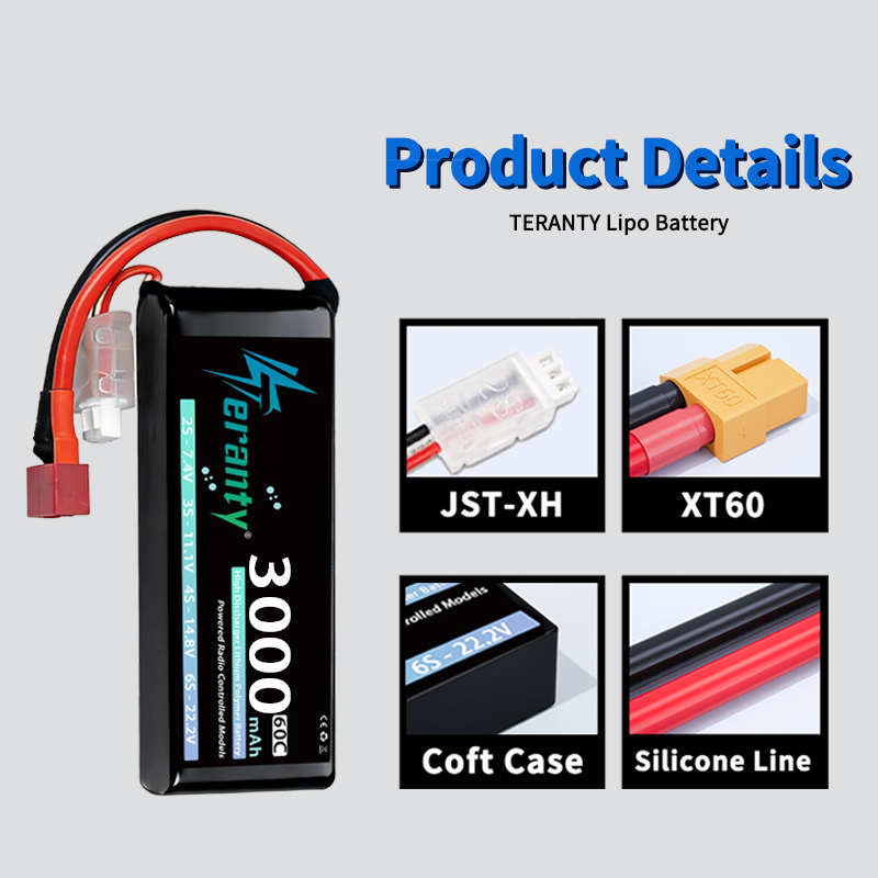 TERANTY 2S 3000mAh Lipo Batter - Drone Rc Truck recension och pris