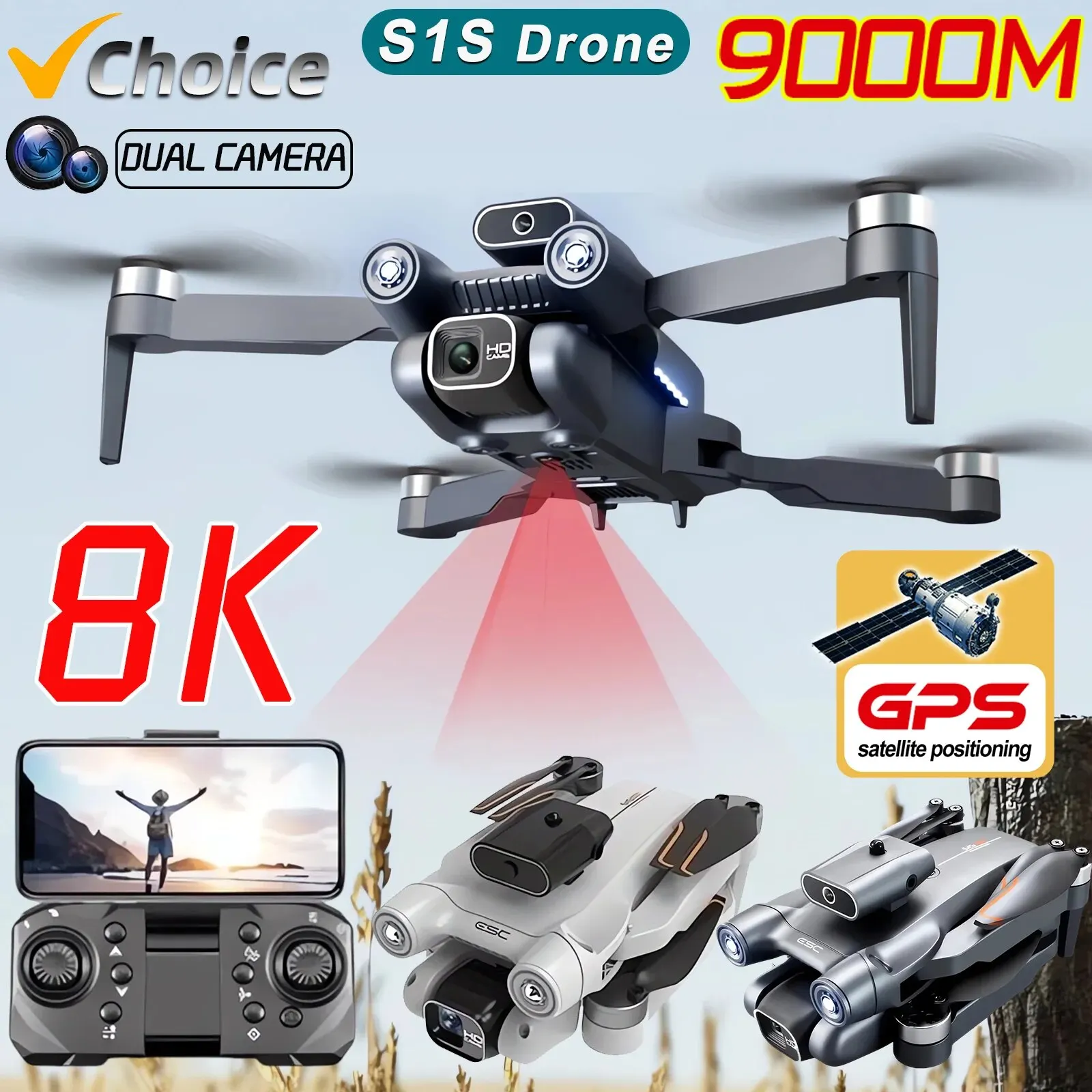 New S1S 5G GPS Drone Camera 8K - Drone Z recension och pris