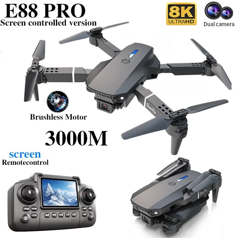 Professional E88 PRO Drone wit - Drone Z recension och pris