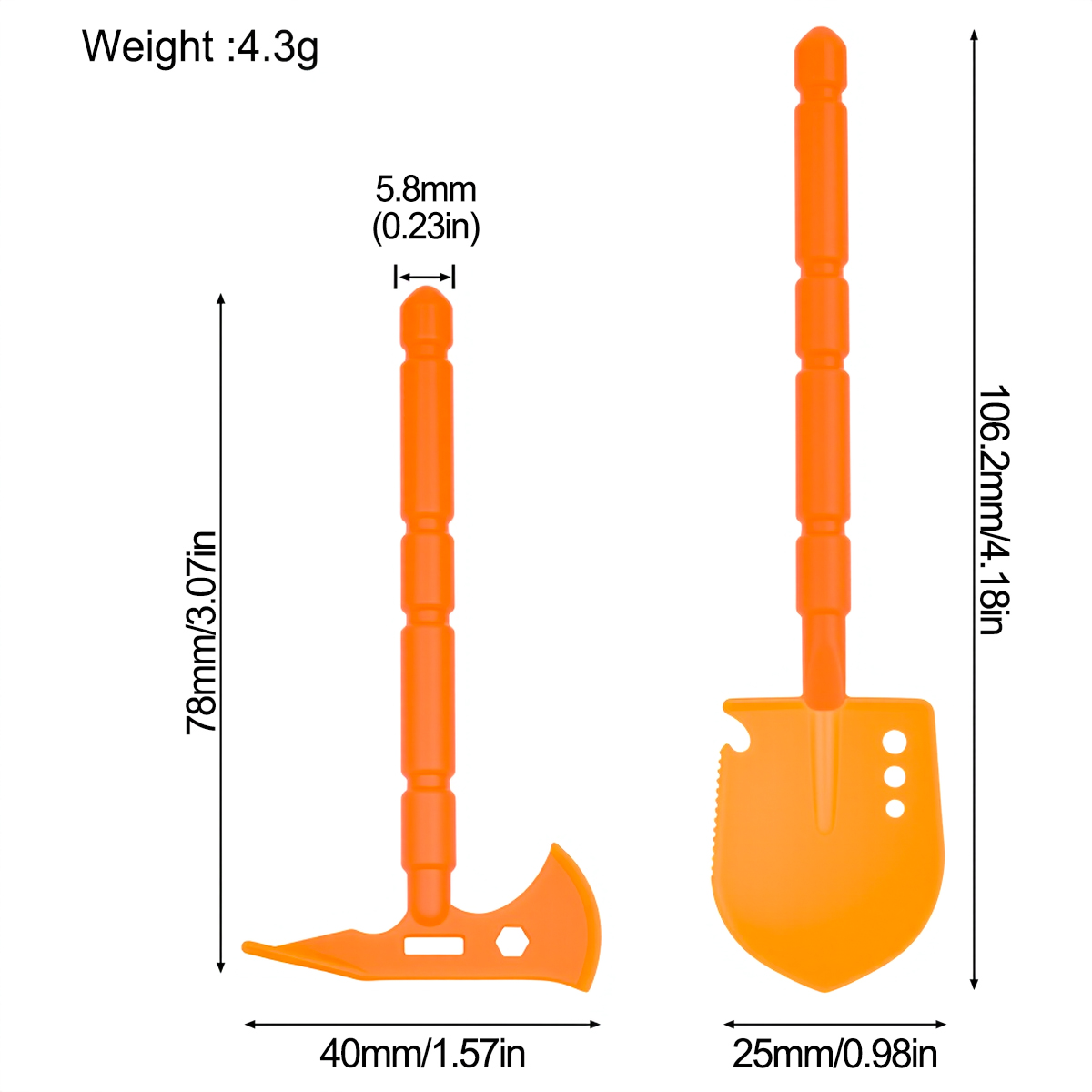 Simulated Plastic Shovel Picka - Rc Rock Crawler recension och pris