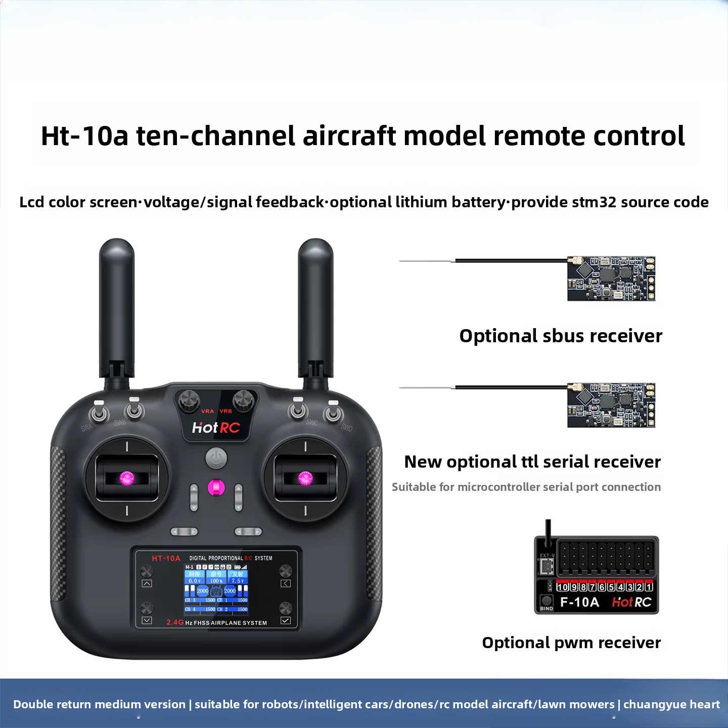 Hotrc HT-10A HT-8A 2.4GHz 10CH - Drone Rc Boat recension och pris