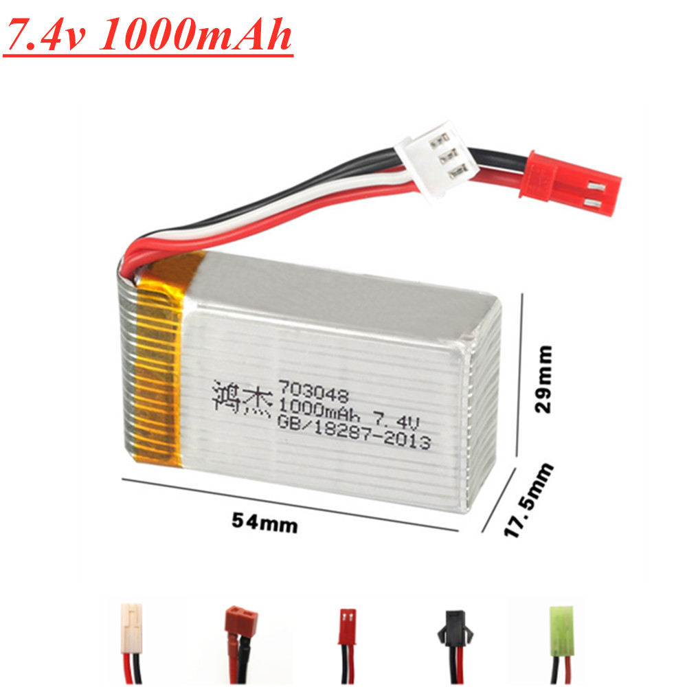 7.4V 1000mAh 25c 703048 Lipo B - Drone Mjx Rc recension och pris