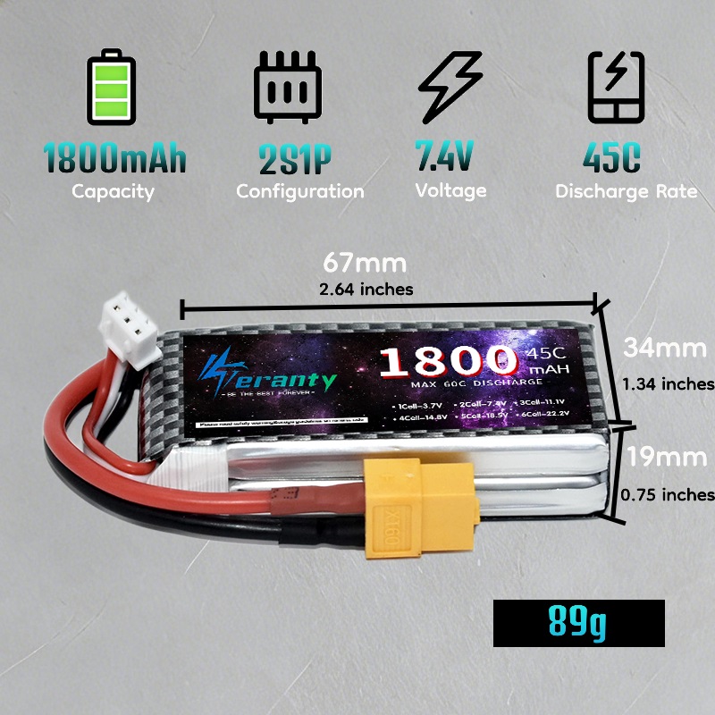 TERANTY 2S 3S 4S 1800mAh Lipo  - Drone Rc Truck recension och pris