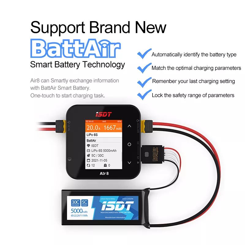 ISDT Air8 500W 20A Lipo Balanc - Lipo Battery Charger recension och pris