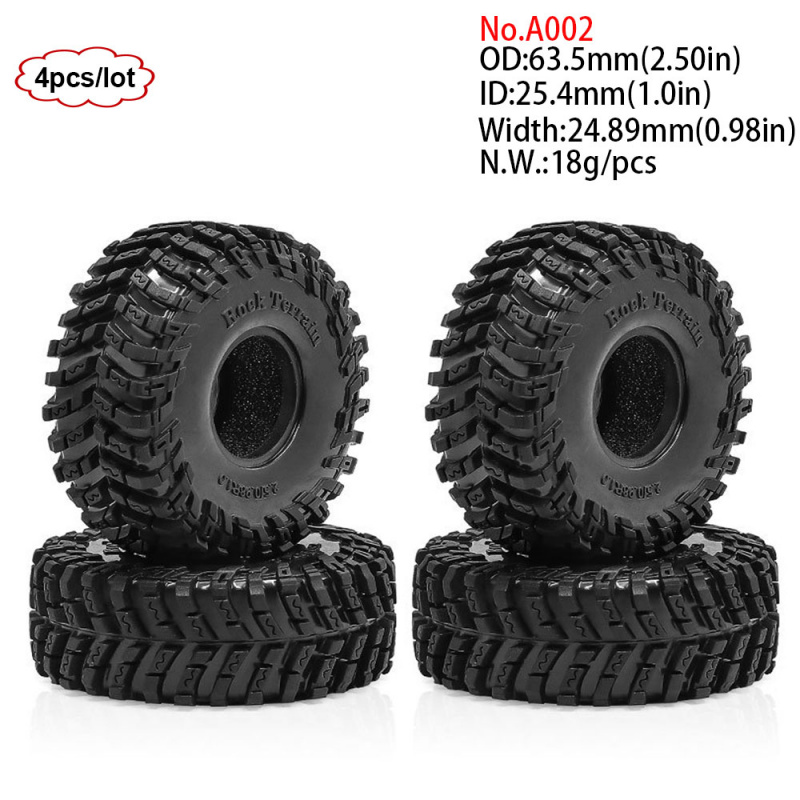 4PCS 1.0inch 57-67mm RC Crawle - Rc Rock Crawler recension och pris