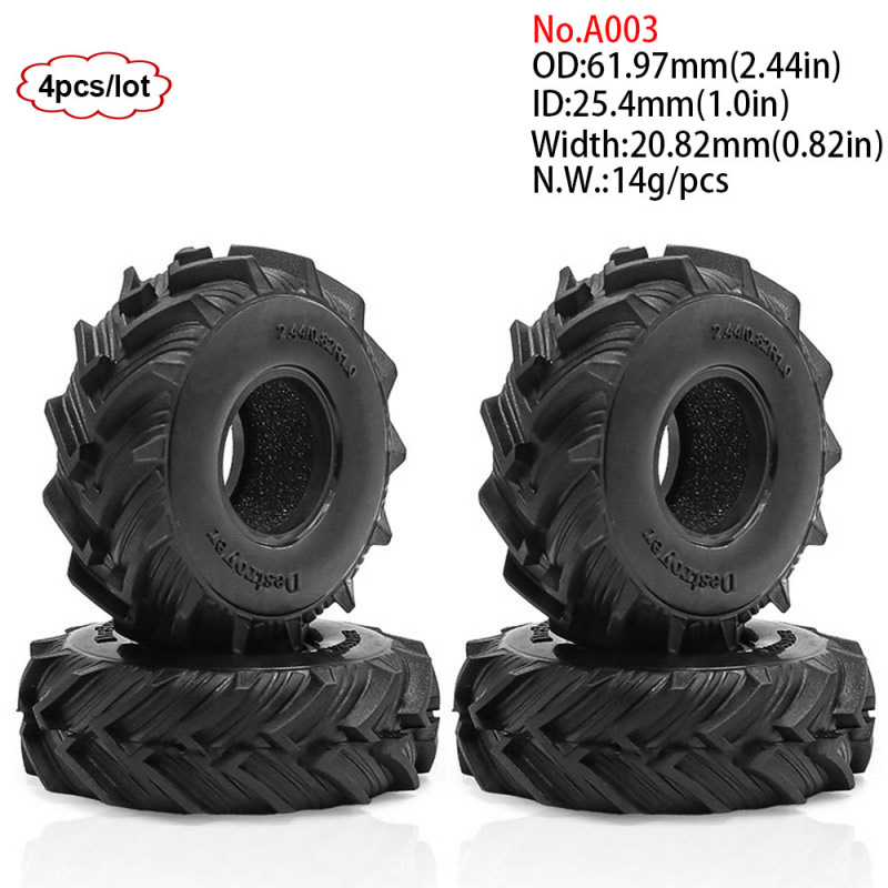 4PCS 1.0inch 57-67mm RC Crawle - Rc Rock Crawler recension och pris