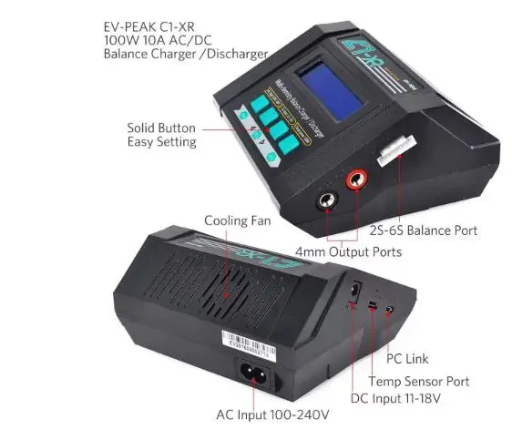 EV-Peak C1-XR multi-functional - Lipo Battery Charger recension och pris