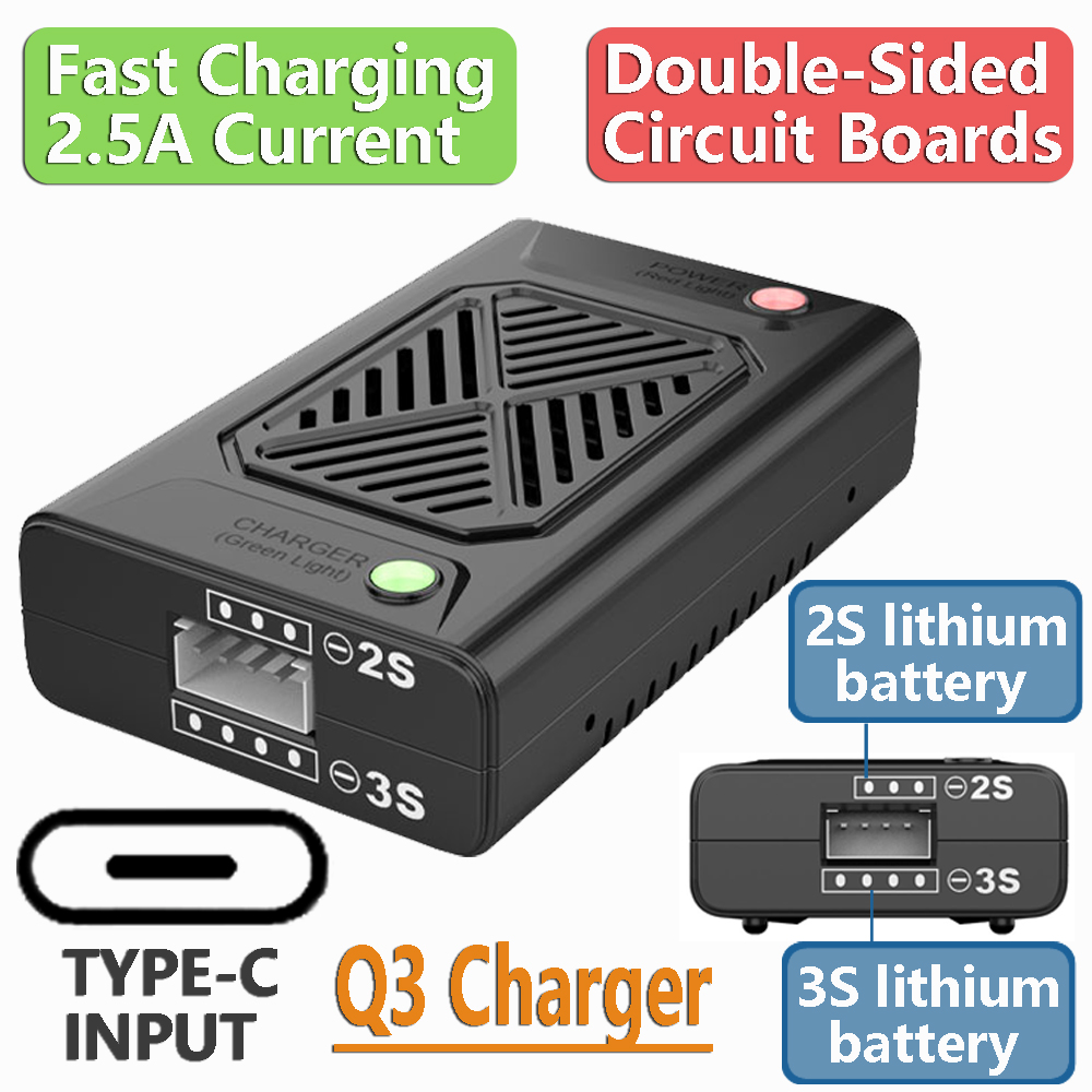 Q3 Compact Balance Charger 2S  - Drone Mjx Rc recension och pris