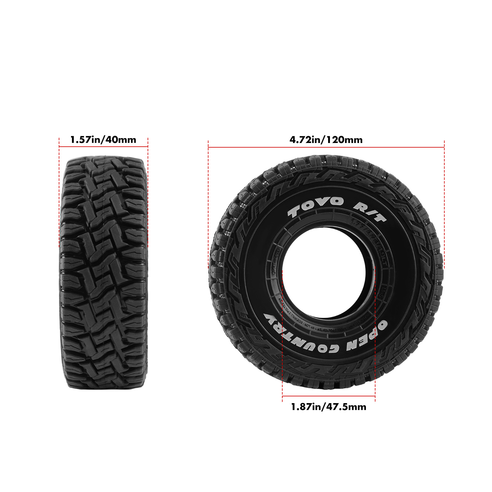 1.9 Inch RC Rock Crawler Tires - Rc Rock Crawler recension och pris